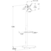 BEETEC Mobile Monitor Stand 14– 40 Inch Screens, VESA 200x200mm, White TF-FMS801W