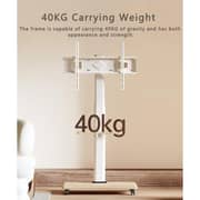 BEETEC Mobile TV Stand with Wheels 32-75 Inch LCD LED TVs, VESA 600x400mm, White Model TF-MT55