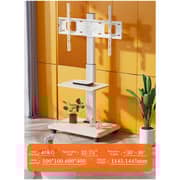 BEETEC Mobile TV Stand with Wheels 32-75 Inch LCD LED TVs, VESA 600x400mm, White Model TF-MT55