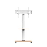 BEETEC Mobile TV Stand with Wheels 32-75 Inch LCD LED TVs, VESA 600x400mm, White Model TF-MT55