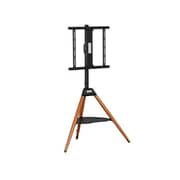 BEETEC Tripod TV Floor Stand with Wooden Legs 32–65 Inch TVs, VESA 400x400mm, Black TF-FS65B