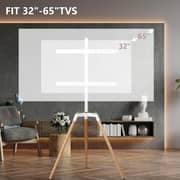 BEETEC Tripod TV Floor Stand 32–65 Inch Flat Screen TVs, VESA 600x400mm, White TF-FS109W