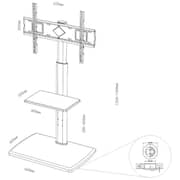 Beetec Mobile TV Stand 32-75 Inch Black - TF-M60