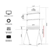 Beetec Mobile TV Stand 50-86 Inch White - TF-RG8W