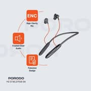 Porodo Soundtec Echo Flex Wireless In Ear Neckband Black