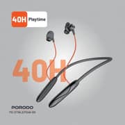 Porodo Soundtec Echo Flex Wireless In Ear Neckband Black