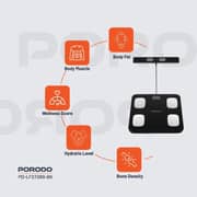 Porodo Smart Body Analysis Scale - PD-LFST089-BK
