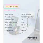 Porodo Wireless Charger Black - PD-FWCH061