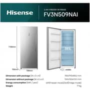 Hisense Upright Freezer 380L Silver - FV3N509NAI