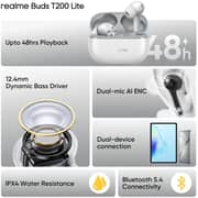 Realme Buds T200 Lite Wireless Earbuds Strom Grey - RMA2415-A