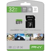 PNY Elite Memory Card 32GB Green/Grey - P-SDU32GU185GW-GE