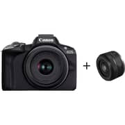 Canon Mirrorless Digital Camera Black - EOS R50 + RF50mm F1.8 STM Lens