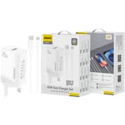 Dudao USB A To Lightning Fast Charging Adapter With Cable Set White - A25L