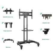 North Bayou Ergonomic Mobile TV Stand for 32-75Inch - NBER-AVA1500-60-1P