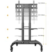 North Bayou Ergonomic Mobile TV Stand for 32-75Inch - NBER-AVA1500-60-1P