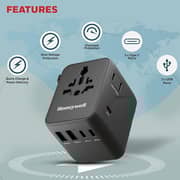 Honeywell 1 Pc 70W World Travel Adapter Black - HC000071