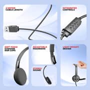 Honeywell Suono P40 On Ear Wired Headset Black