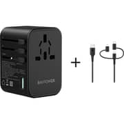 Ravpower 3-Port Travel Charger Black - PD PIONEER + RP-CB1033 3-in-1 Cable