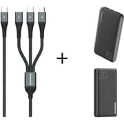 Riversong 3-in-1 Fast Charging Cable 1.2m Iron Grey - C61T + PB78 Power Bank + PD22.5W Power Bank