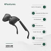 Green Lion Barcelona Smart Audio Glasses Black - GNBARSMTGLSBK