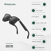 Green Lion Barcelona Smart Audio Glasses Black - GNBARSMTGLSBK
