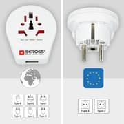 Skross EUROPE USB-C Travel Adapter White- 1500290