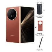 Honor Magic V5 5G 512GB 16GB RAM Reddish Brown Dual Sim Smartphone with Free Gifts (Bose Revolve + Magic Pen + Honor Magnetic Case), Comes with 1 year screen damange warranty - Pre-order