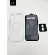 URR 3-in-1 Privacy HD Protection Bundle Set Clear iPhone 16 Plus - BK09