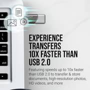 PNY Turbo Attache Flash Drive USB3.2 512GB Grey - P-FD512TBOP-GE