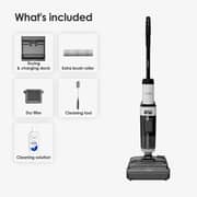 Tineco Floor One Stretch S6 Pro Wet/Dry Vacuum Cleaner, 180° Flat Design Suction Mop 13 cm Lying Height, 70°C 5min FlashDry, 3-Sided, 40 Minutes Running Time