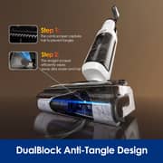 Tineco Floor One Stretch S6 Pro Wet/Dry Vacuum Cleaner, 180° Flat Design Suction Mop 13 cm Lying Height, 70°C 5min FlashDry, 3-Sided, 40 Minutes Running Time