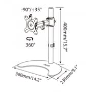 Devo Gaming Monitor Table Arm Black - CORE1