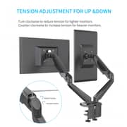 Devo Gaming Monitor Arm Black - FLEXI CORE2