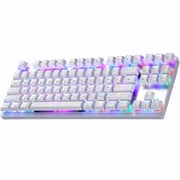 Devo Gaming Keyboard With Blue Switch White - ST80