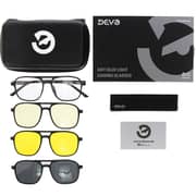 Devo Deviview Square Black Gaming Glasses For Unisex