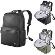 Wiwu PU Leather Laptop Backpack Black 15.6Inch - Osun/B
