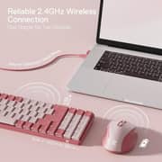 Redragon Wireless Keyboard & Mouse Combo Pink/Red - BS8772
