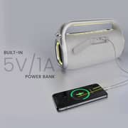 HiFuture Bluetooth Speaker With Dual Mic Silver - MusicBox100