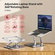 Unitek Adjustable Laptop Stand 360° Base Space Gray - OT180SL