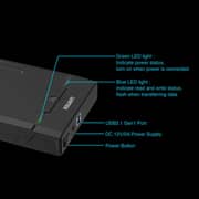 Unitek DiskGuard Raiden SATA III Portable SSD Hard Disk Black - Y-3035