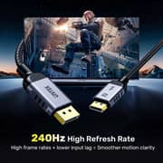 Unitek Gaming Display Port 2.1 Cable 2m Space Grey - C1626GY01-2M