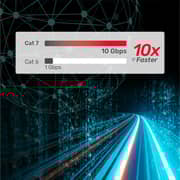 Unitek Cat 7 Flat Cable 1m Black - C1897BK-1M