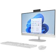 HP All-in-One (2023) Desktop - 13th Gen / Intel Core i7-1355U / 23.8inch FHD / 512GB SSD / 16GB RAM / Shared Intel Iris Xe Graphics / Windows 11 Home / English & Arabic Keyboard / Shell White / Middle East Version - [24-CR0077D]