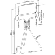 Bluetek Artistic Studio TV Floor Stand Black - FS15-46F-03