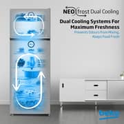 Beko Refrigerator 455 Liters Gross (406 Net) Capacity, No Frost, Low Noise, RDNG455DI - (Inox)