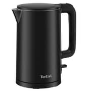 Tefal Thermo Protect Stainless Steel Double Layer Kettle, 1.5L, Auto OFF - Black - KO1408E0