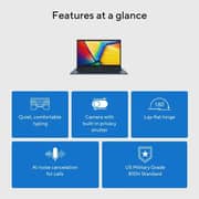 ASUS Vivobook 14 (2023) Laptop - 13th Gen / Intel Core i7-1355U / 14inch FHD / 512GB SSD / 12GB RAM / Shared IntelUHD Graphics / Windows 11 Home / English Keyboard / Quiet Blue / International Version - [X1404VA-I712512]