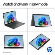 HP OmniBook X Flip 2-in-1 Convertible (2024) Laptop - 2nd Series / Intel Core Ultra 7-256V / 16inch 2K / 1TB SSD / 16GB RAM / 8GB Intel Arc 140V Graphics / Windows 11 Home / English Keyboard / Eclipse Grey / International Version - [16-AS0023DX]