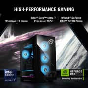 Asus ROG G700 Tower (2025) Desktop - 2nd Series / Intel Core Ultra 7 265F / 1TB SSD / 32GB RAM / 12GB NVIDIA GeForce RTX 5070 PRIME Graphics / Windows 11 Home / Black / Middle East Version - [G700TF-07265F350W]