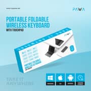 Pawa Portable Foldable Wireless Keyboard With Touchpad Grey - PW-PKW2T5F2